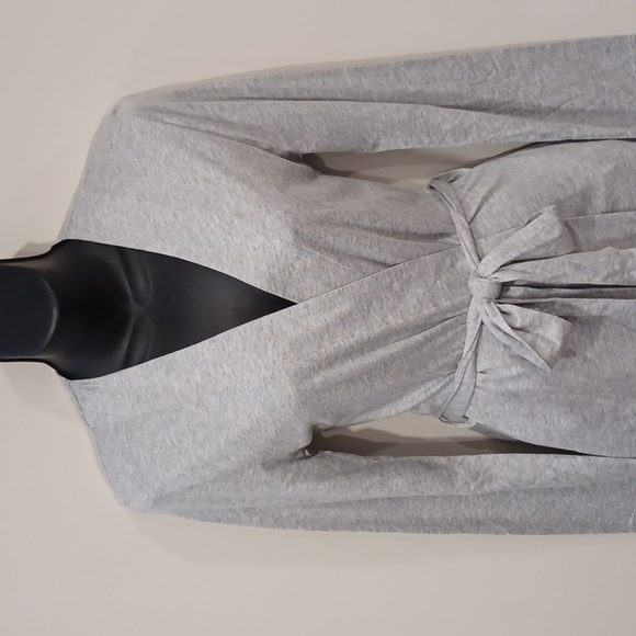 La Lingerie Cotton Blend Soft Jersey Short Robe- Sz. Sm - Picture 2 of 6